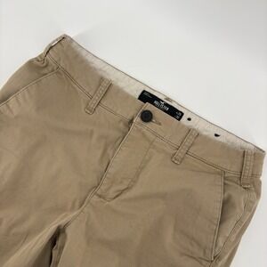 Hollister Epic Flex Men's 29x29 Skinny Chino Flat Front Tan Khaki Pants